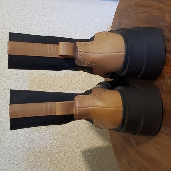 Mango- Womens Platform Track Sole Contrast Panels Ankle Boots New!  Sz.EU 40 - Picture 5 of 12